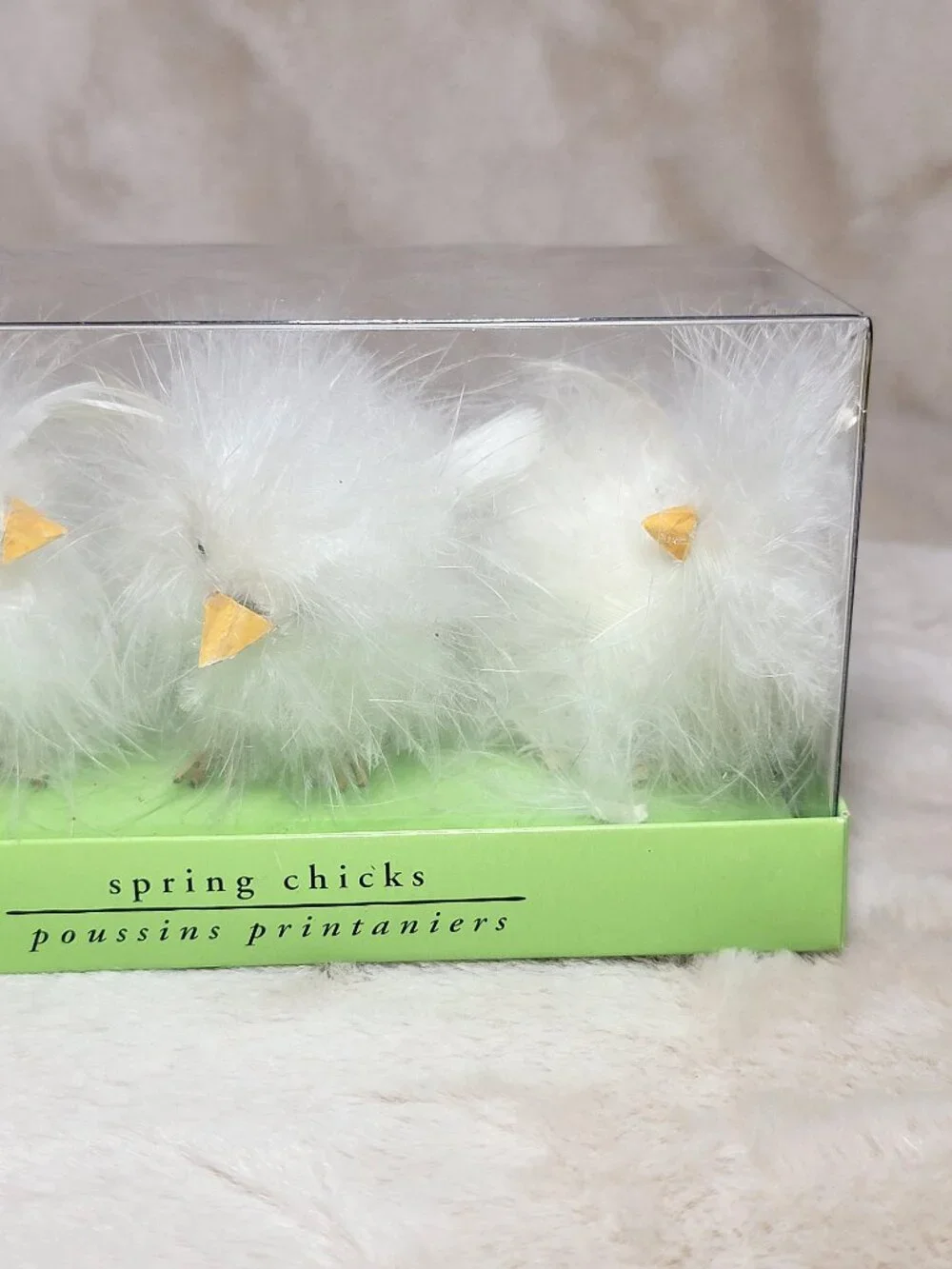 Pier 1 Imports Fuzzy Ducks Chicks Easter Spring Table Decor MIB - DISCONTINUED